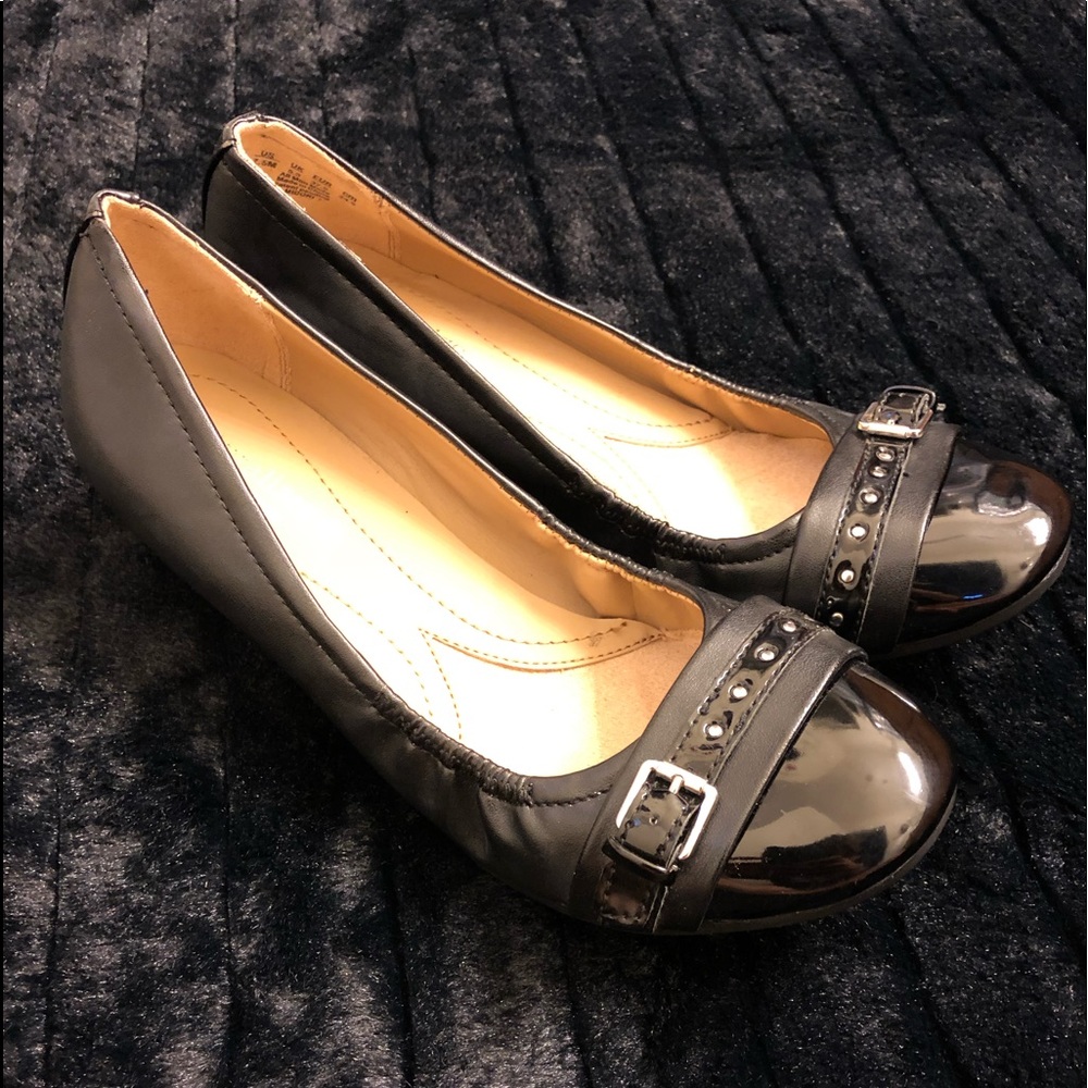 Naturalizer Black Leather Wedge Sz. 7.5 NWOT